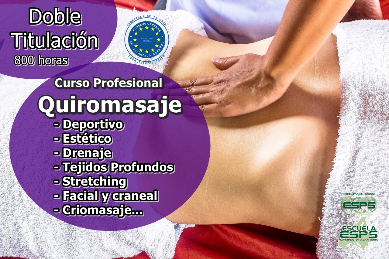 Escuela de quiromasaje en Vigo, cursos de masaje y quiromasaje en Vigo escuela ESPS